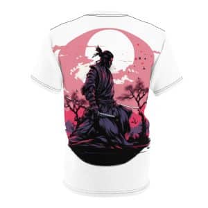 Unisex Cut & Sew Tee (AOP) Pink Samurai