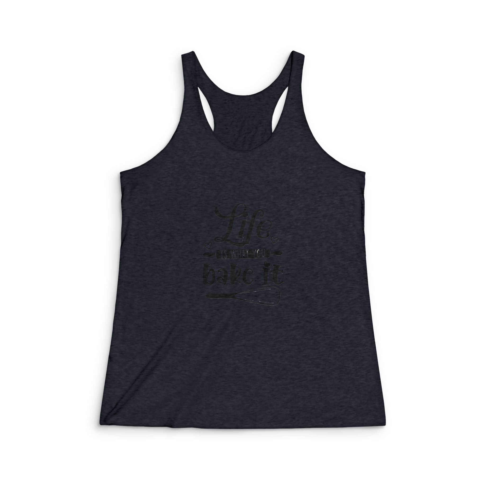 Life Is What You Bake It Womens Tri Blend Racerback Tank - Image 2