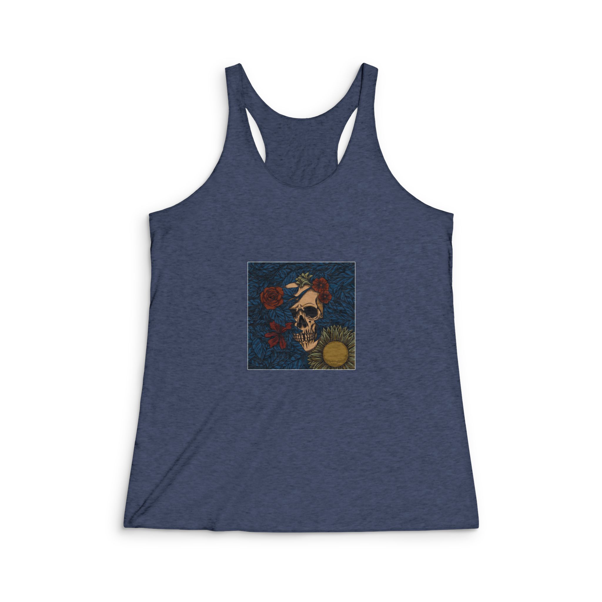 Last Night Illustration Womens Tri Blend Racerback Tank - Image 3