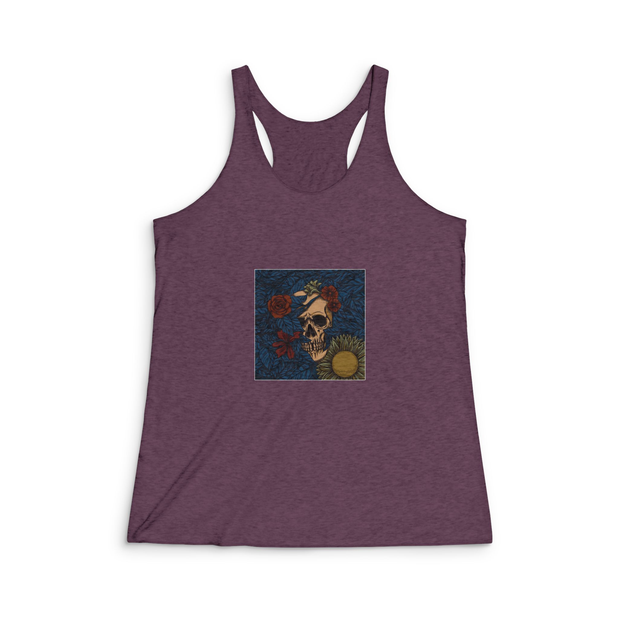 Last Night Illustration Womens Tri Blend Racerback Tank - Image 5