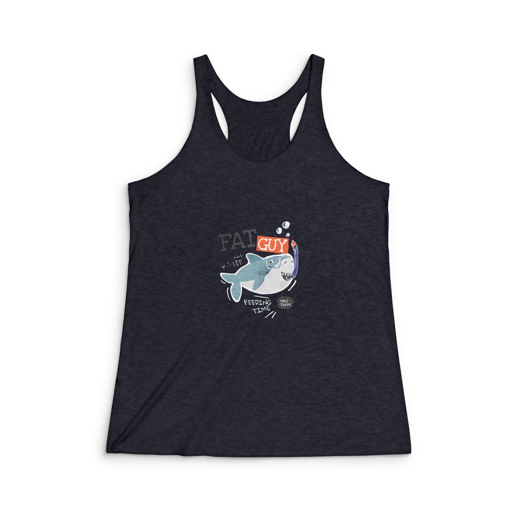 Fat Guy Womens Tri Blend Racerback Tank - Image 2