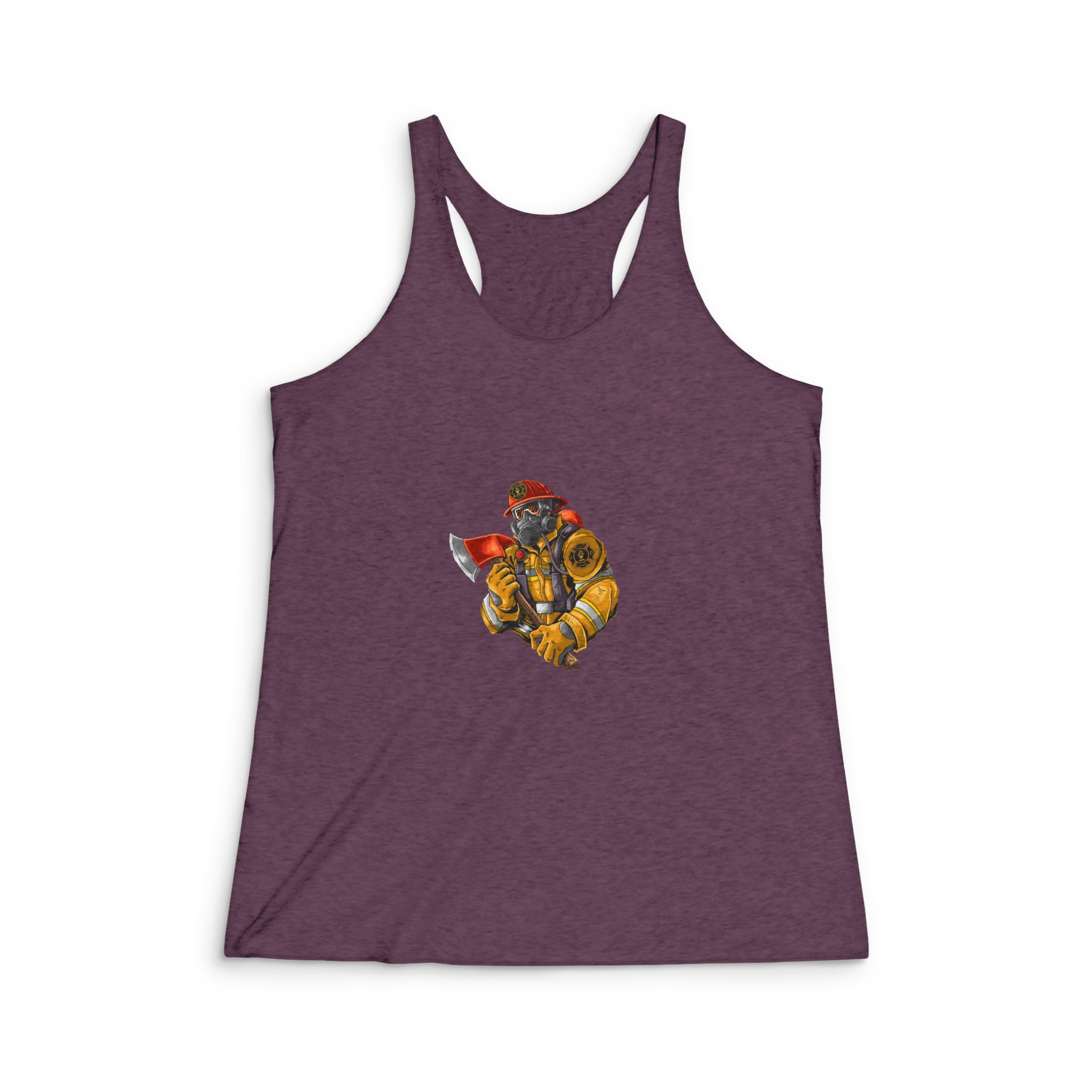 Firefighter Womens Tri Blend Racerback Tank - Image 5