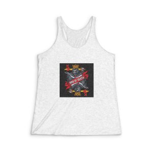 King Card With Text Illustration Womens Tri Blend Racerback Tank