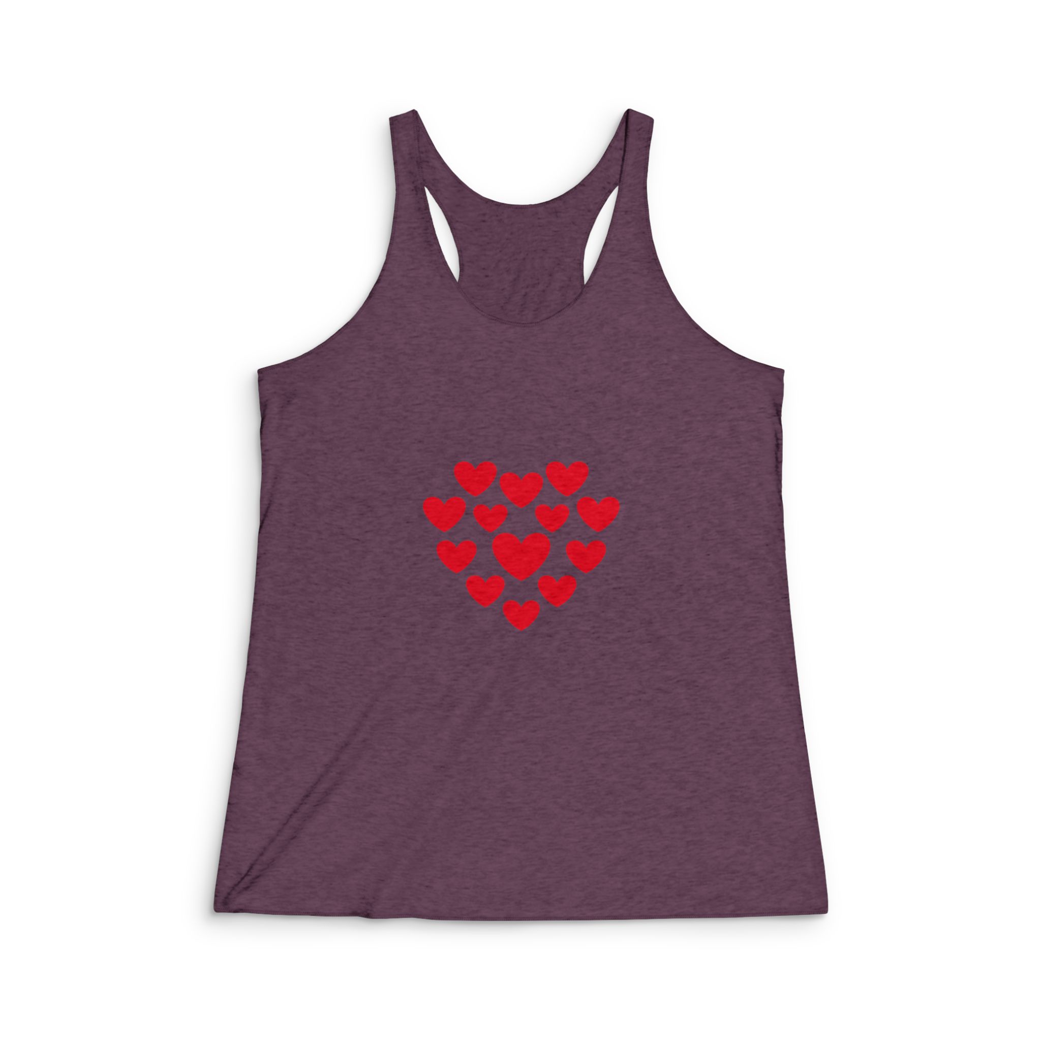 Heart Made Out Hearts Womens Tri Blend Racerback Tank - Image 5