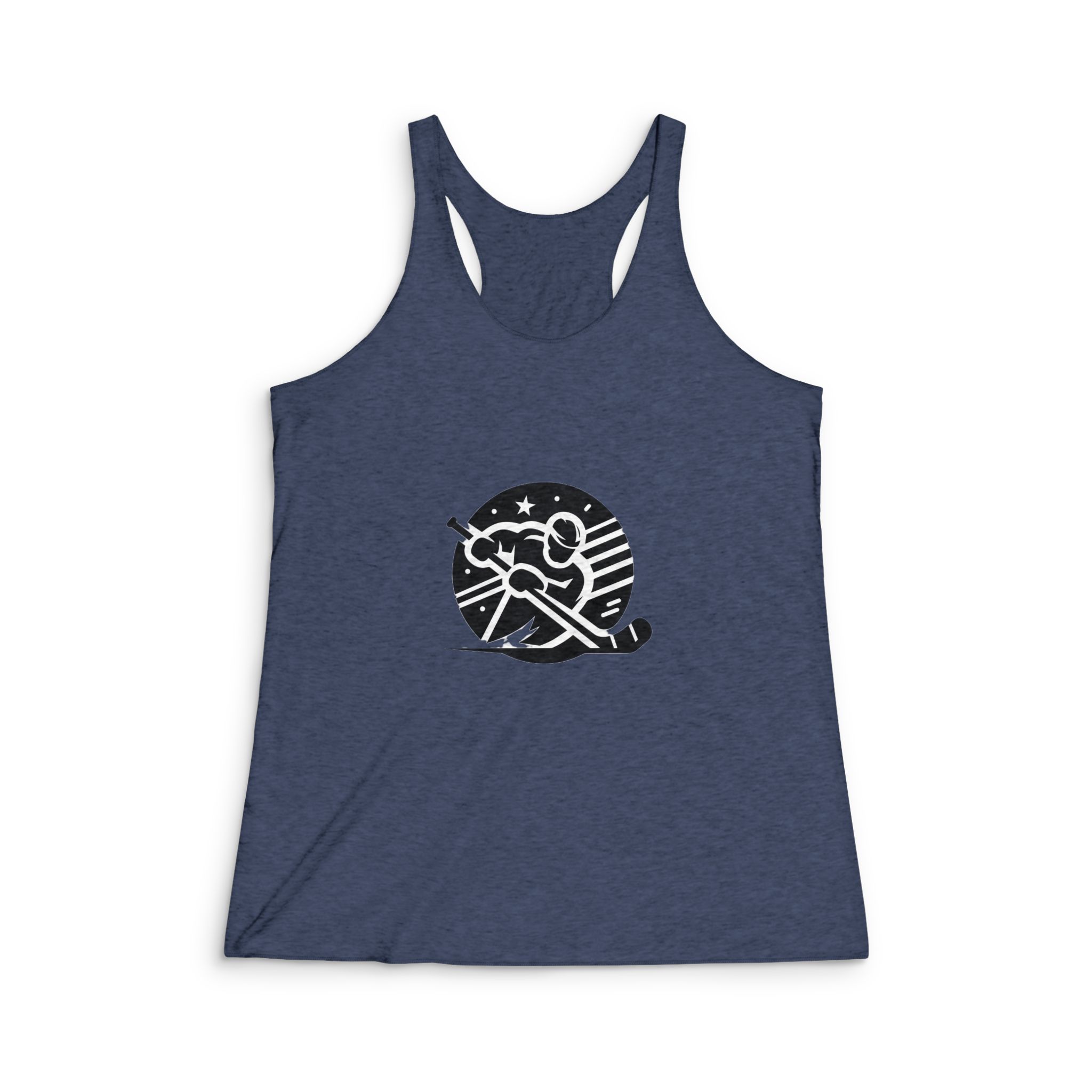 Hockey Icon Womens Tri Blend Racerback Tank - Image 3