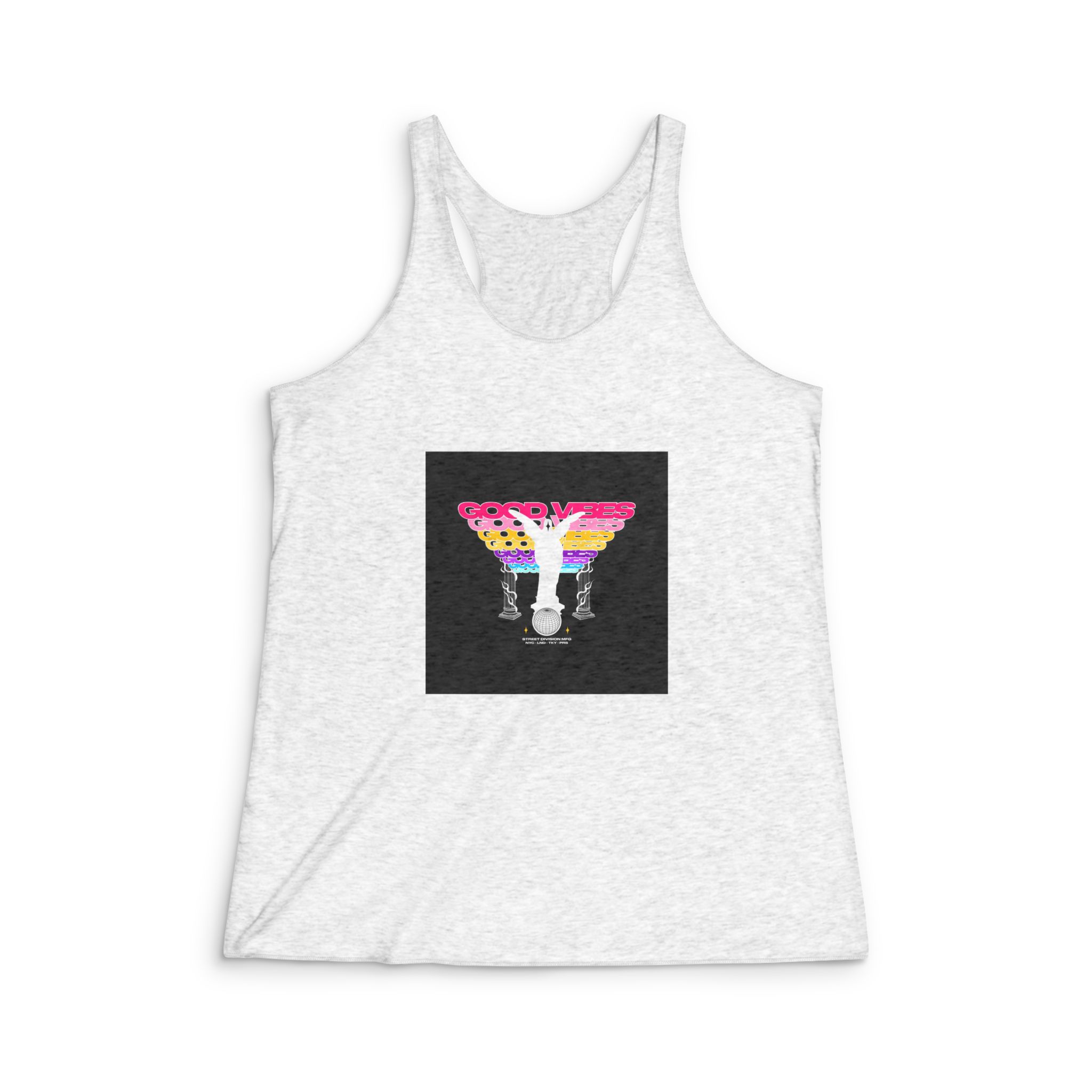 Good Vibes Street Division Vintage Fashion Womens Tri Blend Racerback Tank