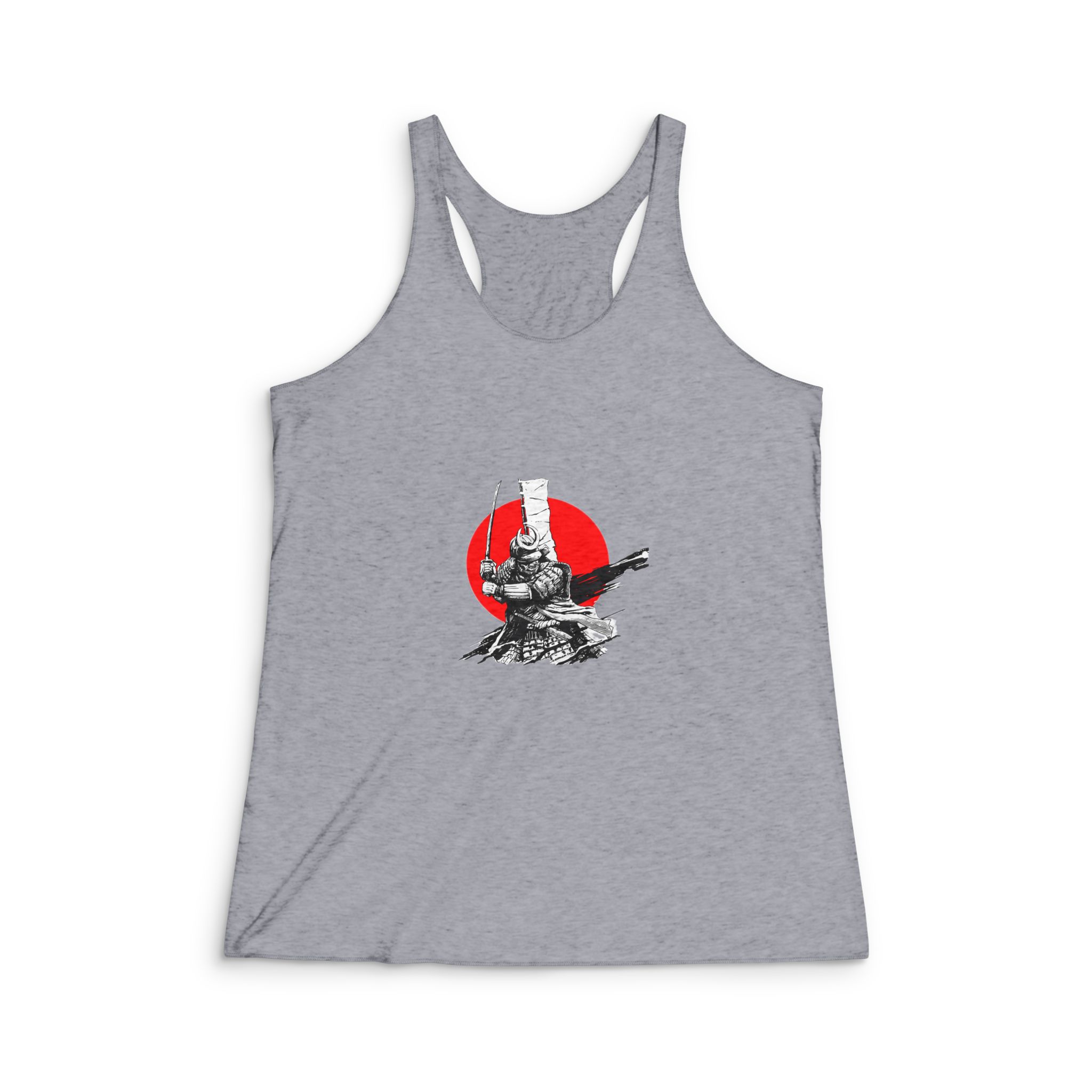 Golden Samurai Womens Tri Blend Racerback Tank - Image 4