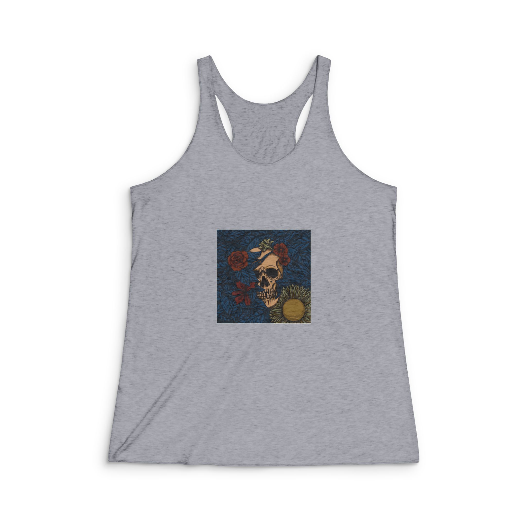 Last Night Illustration Womens Tri Blend Racerback Tank - Image 4