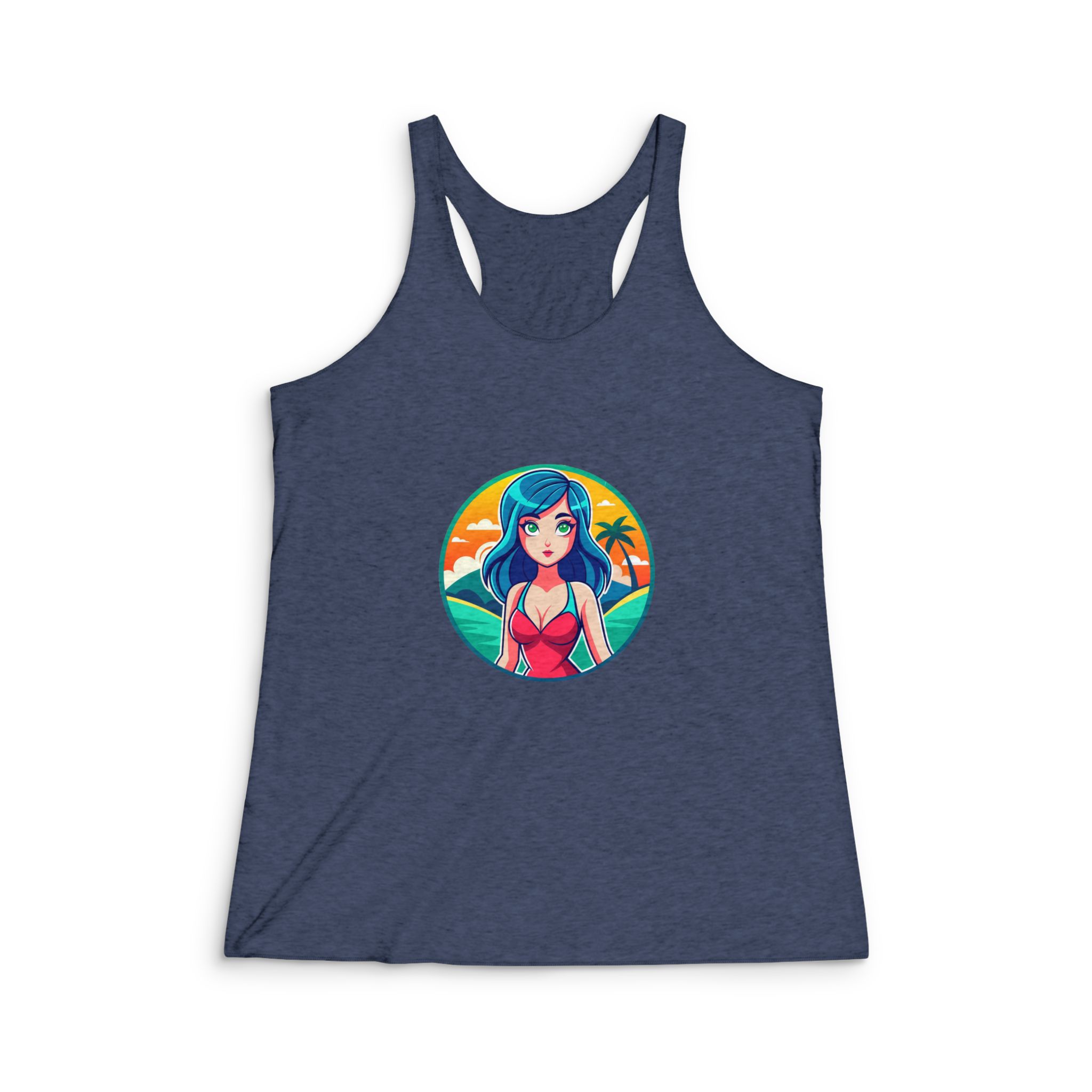 Original Design 99AA8F Womens Tri Blend Racerback Tank - Image 3