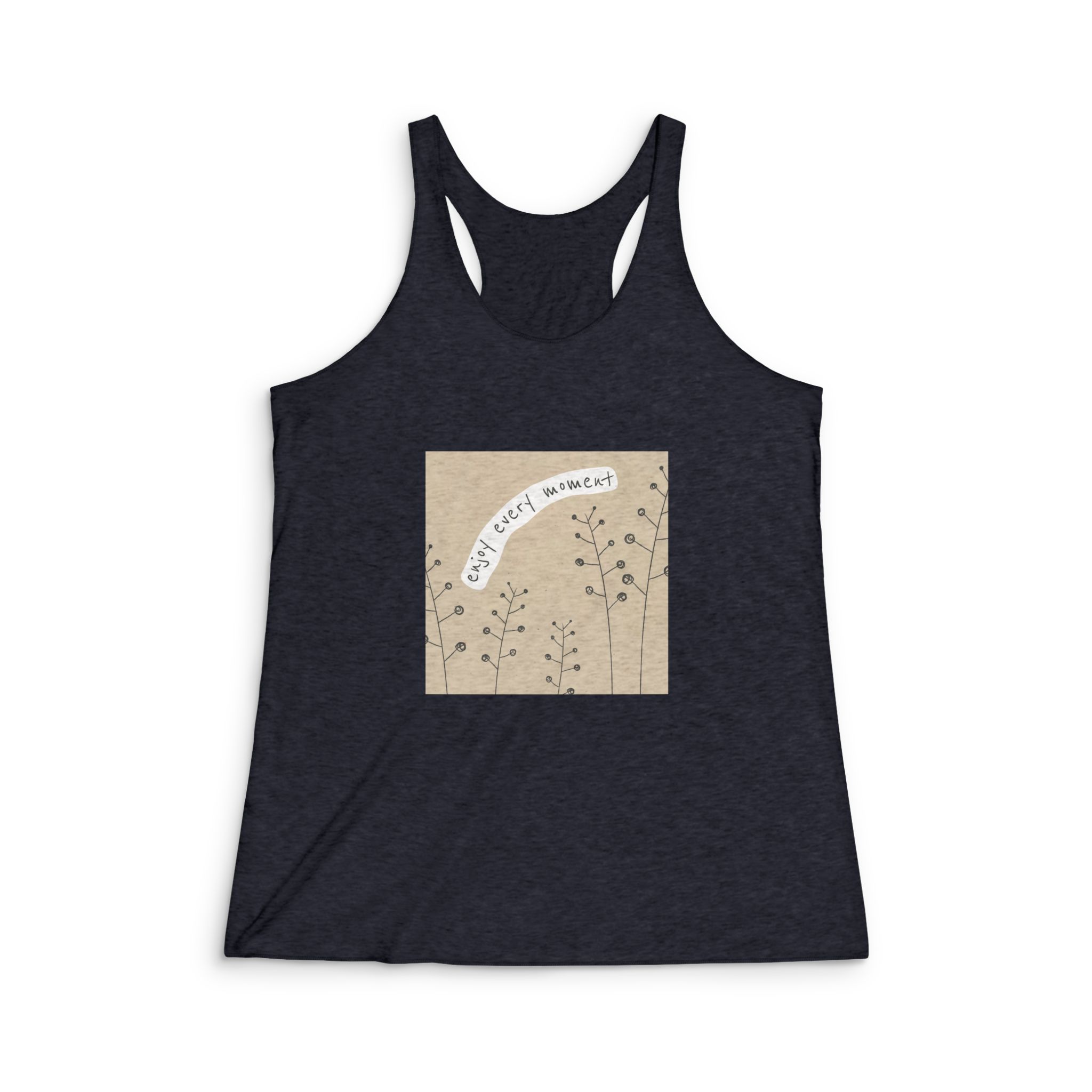 Enjoy Every Moment 2 Womens Tri Blend Racerback Tank - Image 2