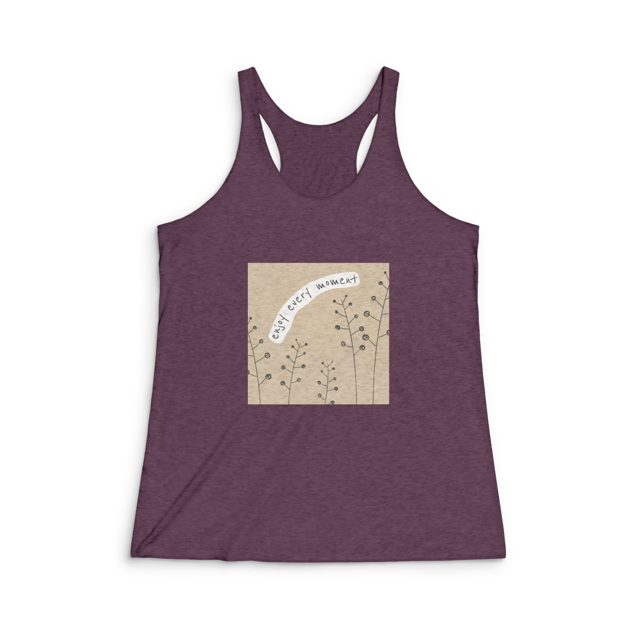 Enjoy Every Moment 2 Womens Tri Blend Racerback Tank - Image 5