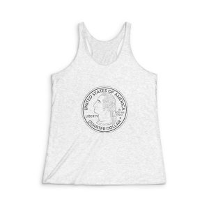 Dollar Coin Womens Tri Blend Racerback Tank