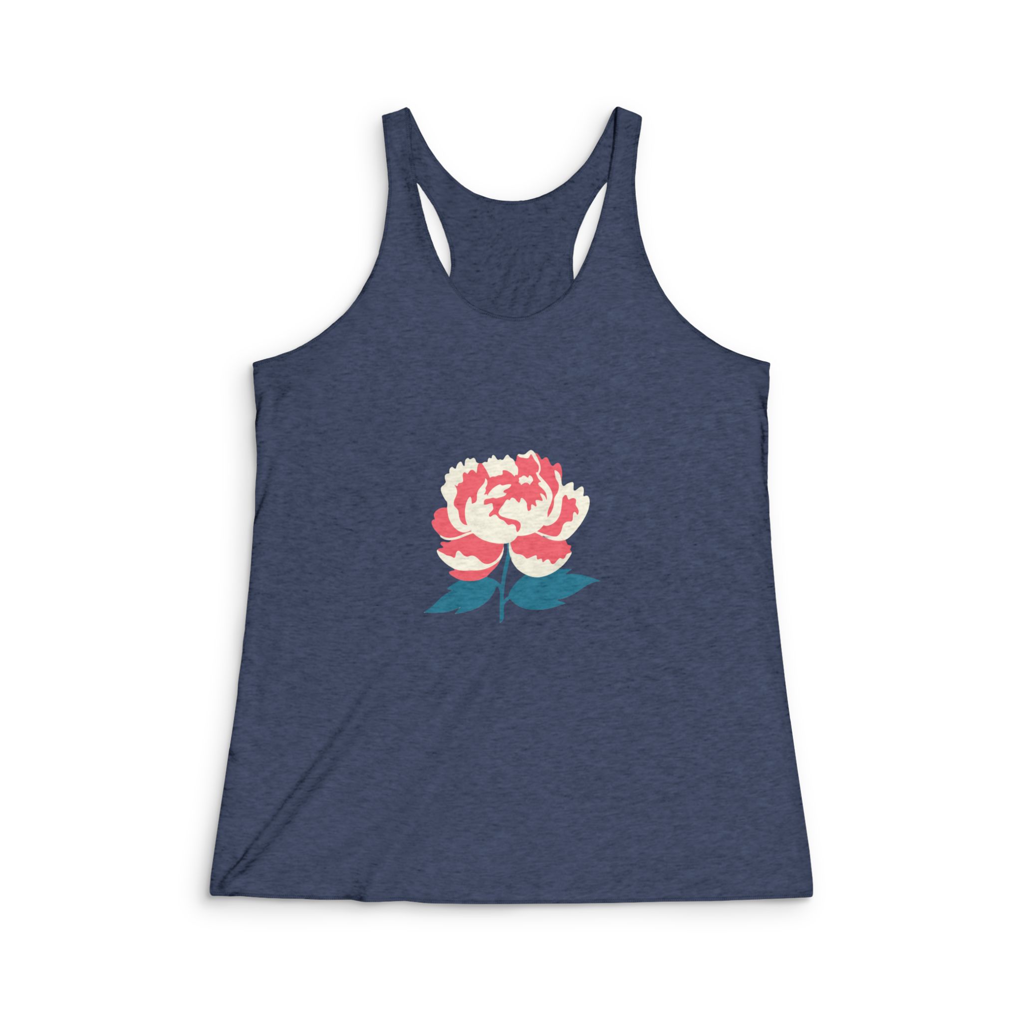 Flower Womens Tri Blend Racerback Tank - Image 3