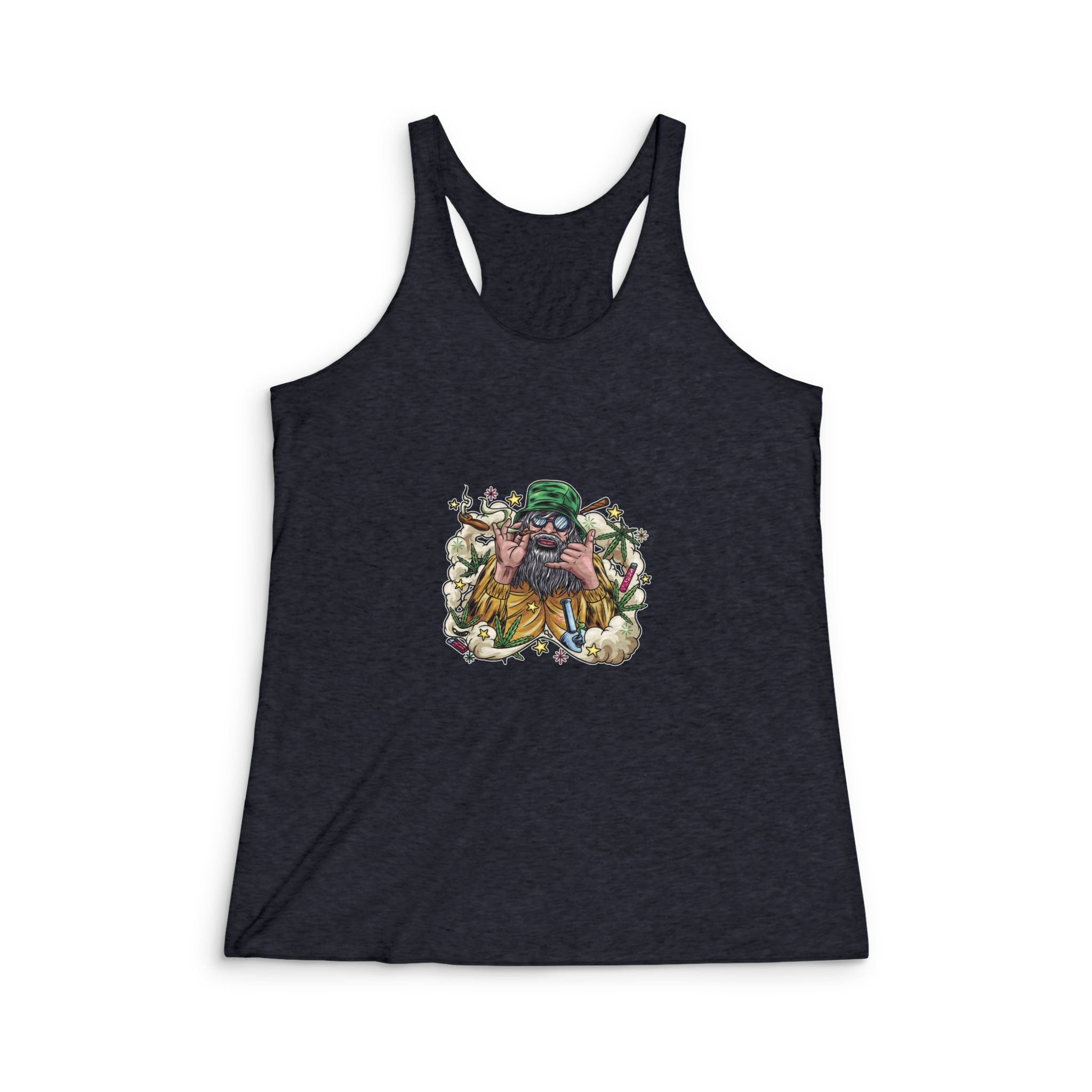 Hand Loose Illustration Womens Tri Blend Racerback Tank - Image 2