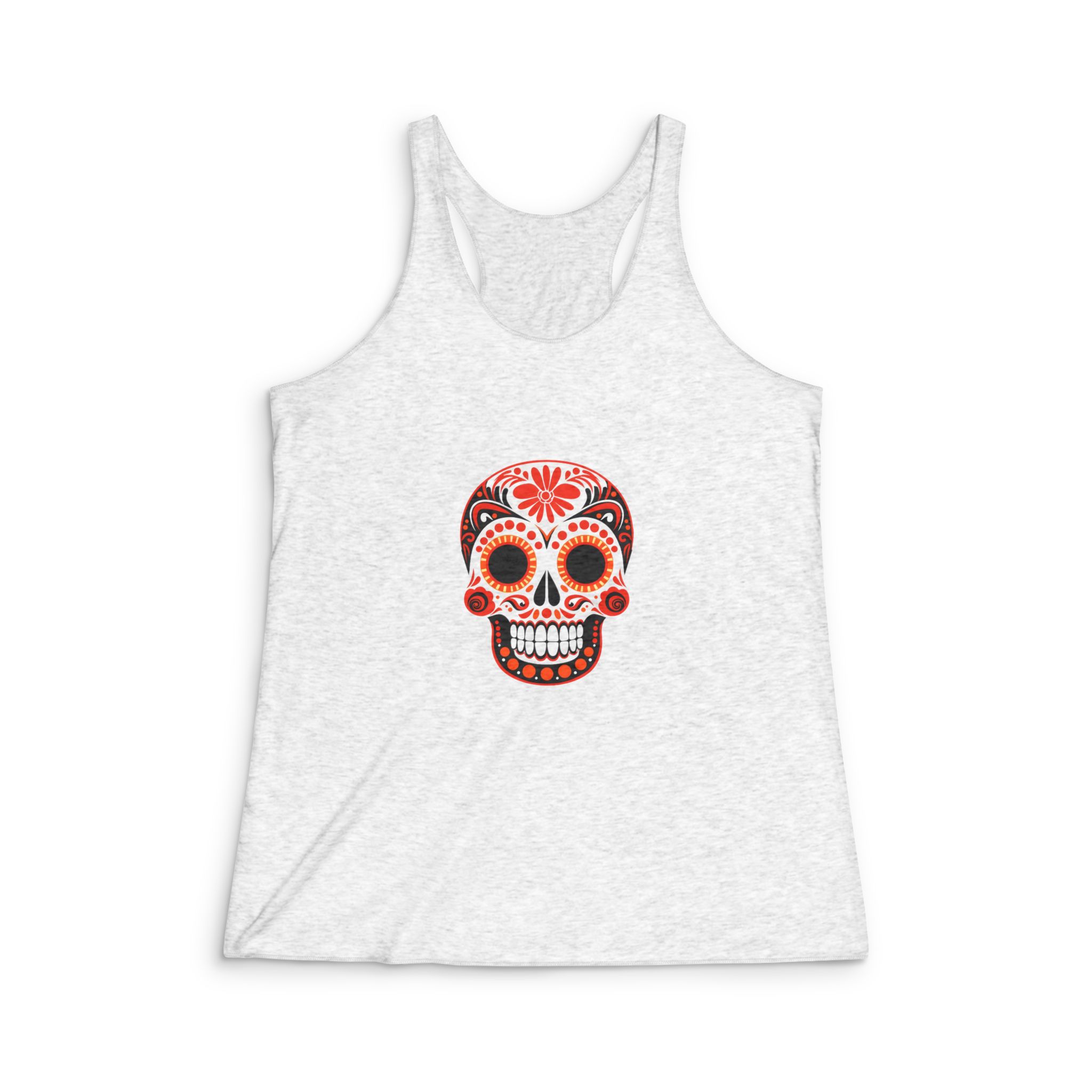 Colorful Day Dead 171601 Womens Tri Blend Racerback Tank