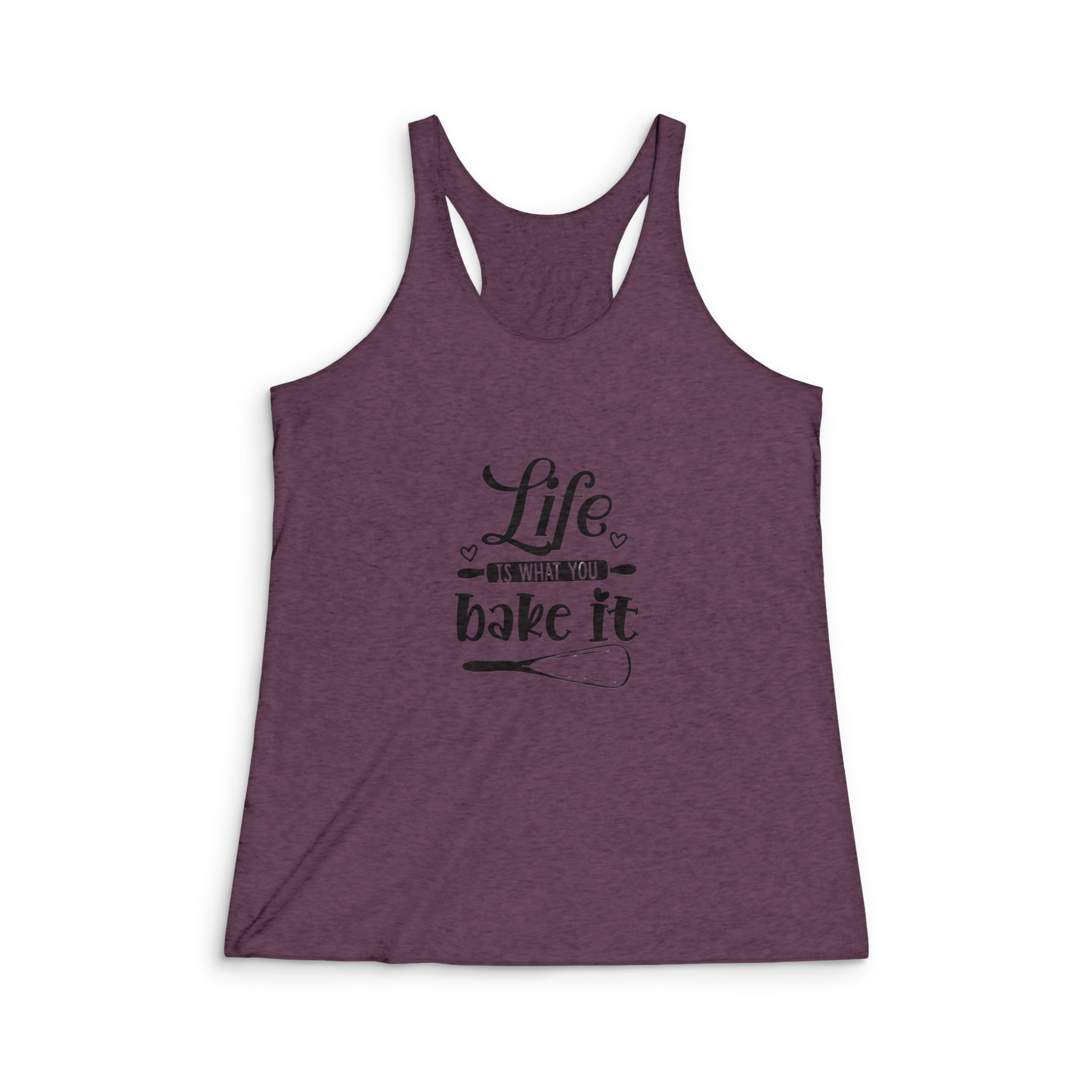 Life Is What You Bake It Womens Tri Blend Racerback Tank - Image 5