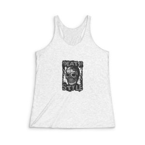 Gothic Sign With Skull Grunge Vintage Design T Shirts (16) Womens Tri Blend Racerback Tank