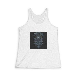 Gore Skeleton With Text Illustration Womens Tri Blend Racerback Tank