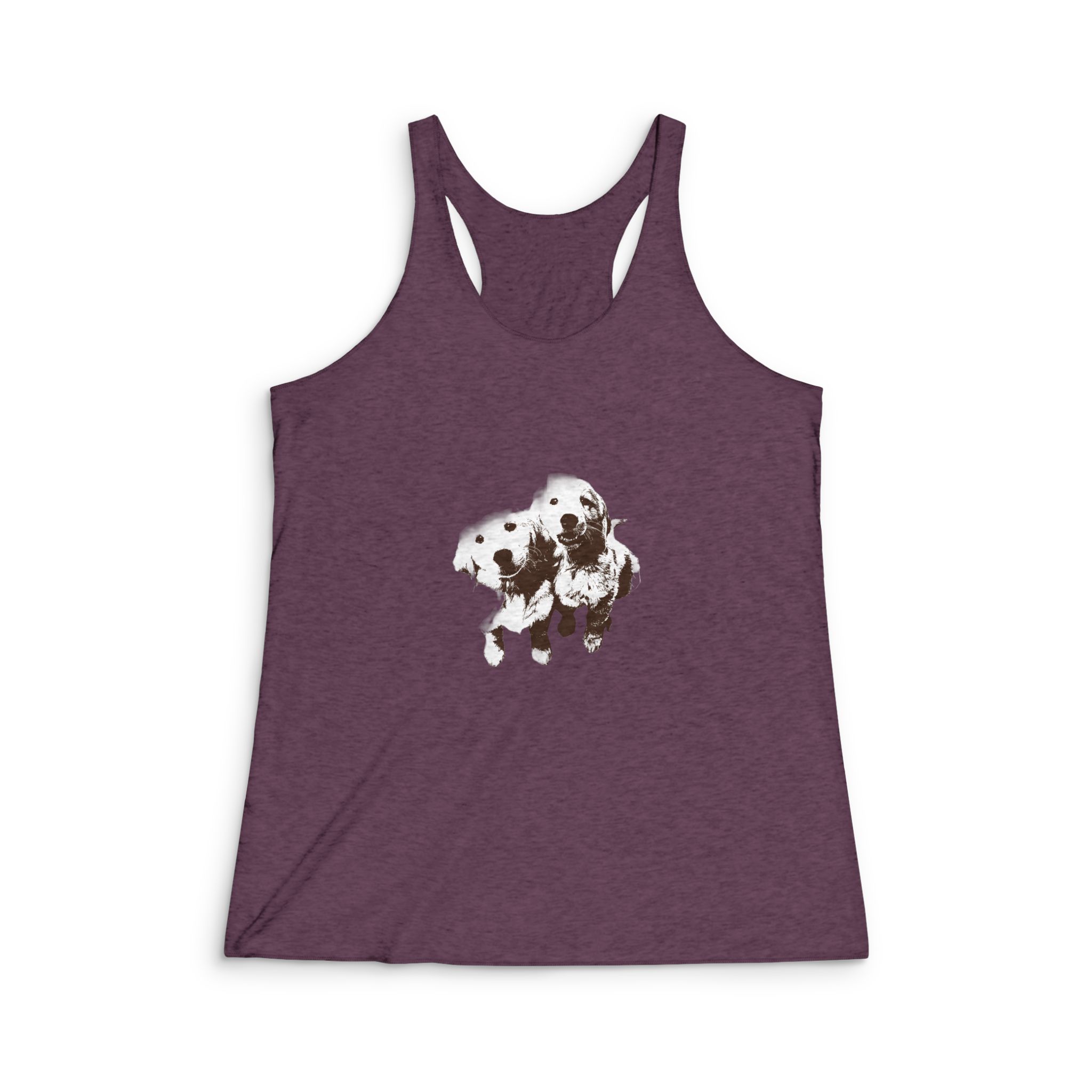 Dog Vintage Animal S and Isolated 02 Womens Tri Blend Racerback Tank - Image 5