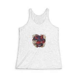 Killer Viper Demon Oni Illustration Womens Tri Blend Racerback Tank