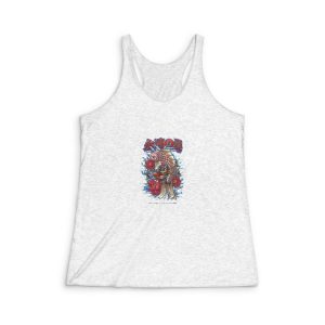 Koi Oni With Text Illustration Womens Tri Blend Racerback Tank