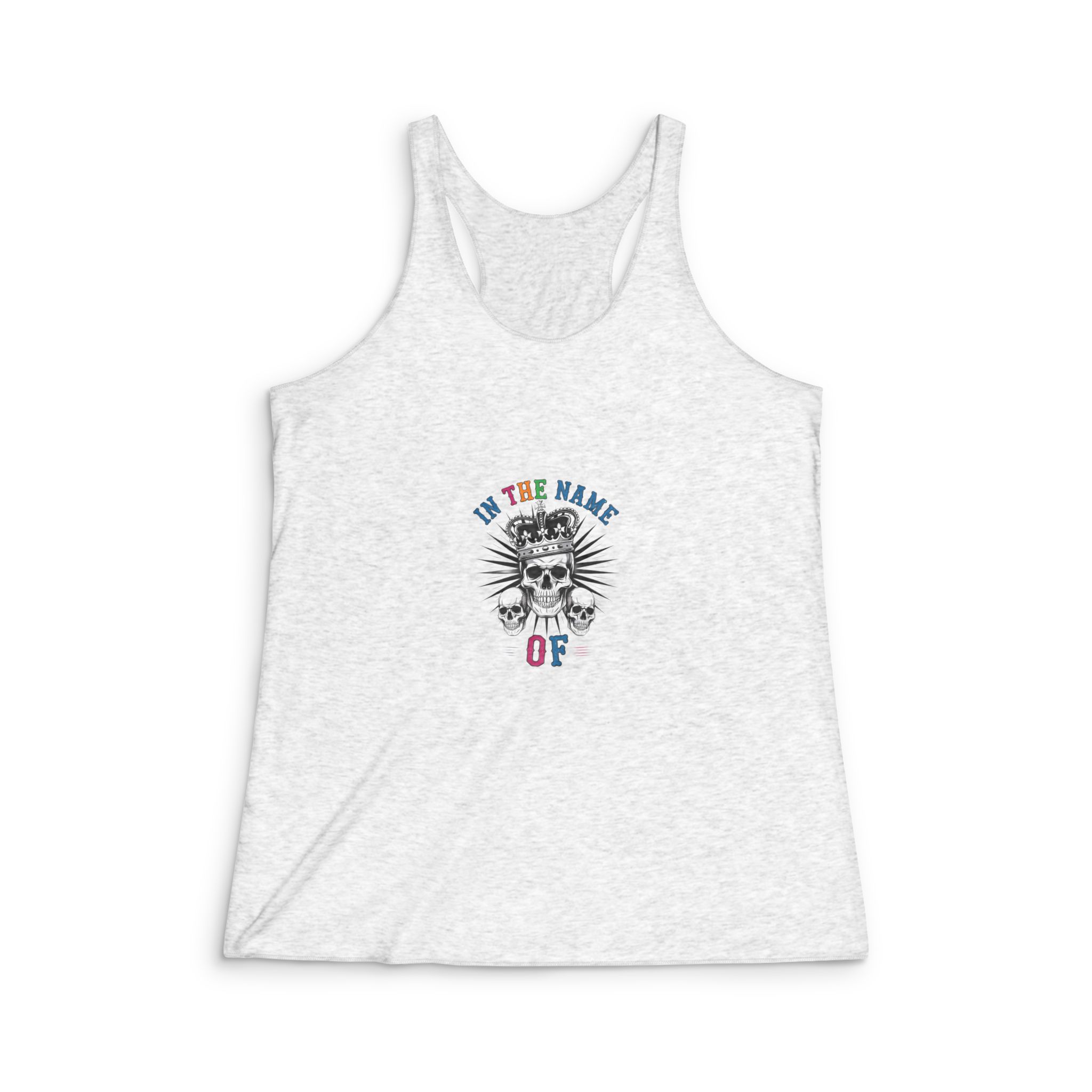 In the Name of Womens Tri Blend Racerback Tank