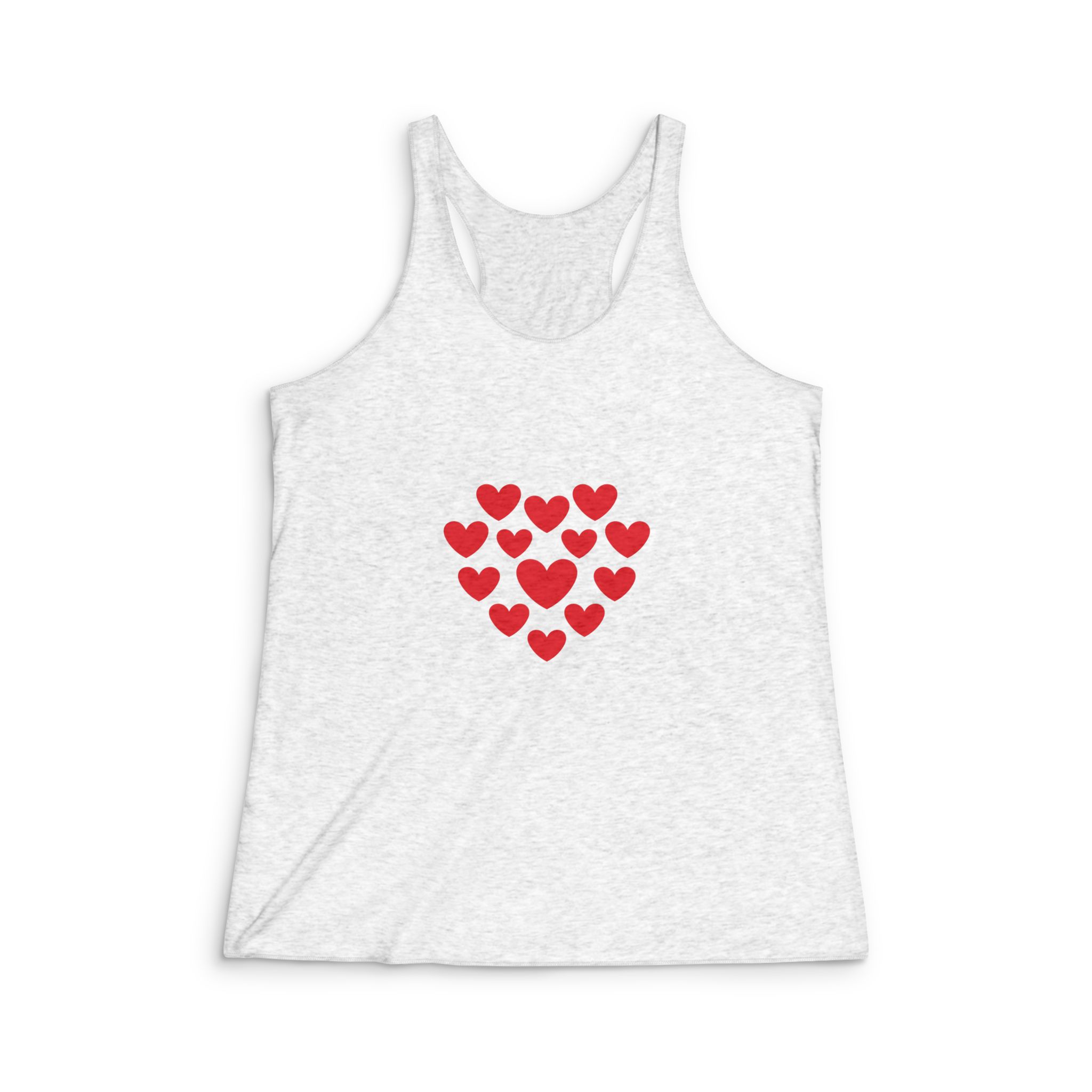 Heart Made Out Hearts Womens Tri Blend Racerback Tank