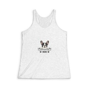 French Bulldog Womens Tri Blend Racerback Tank