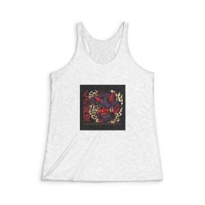 Killer Viper Demon Oni With Text Illustration Womens Tri Blend Racerback Tank