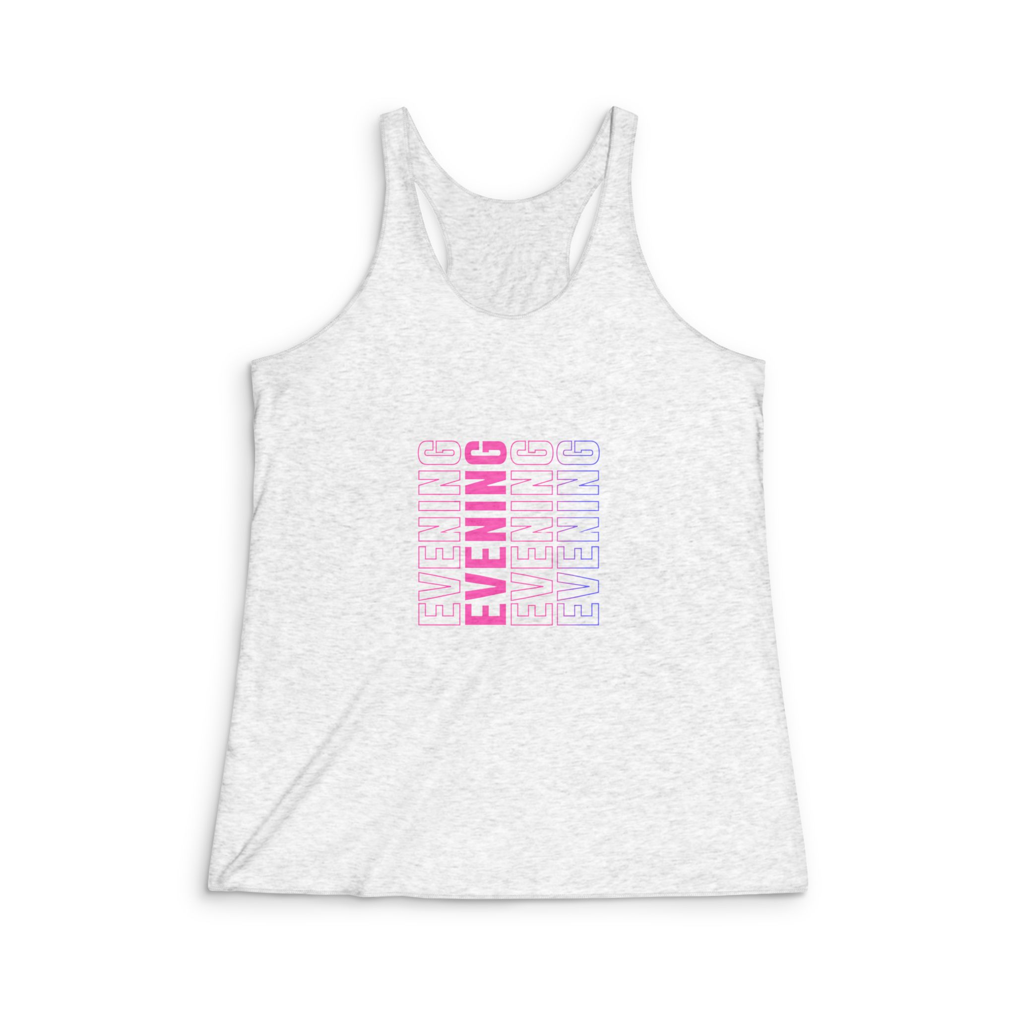 Evening Womens Tri Blend Racerback Tank