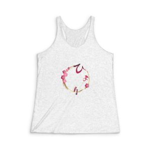 Japanese Hinamatsuri the Doll Festival Text Translation the Doll Festival Womens Tri Blend Racerback Tank