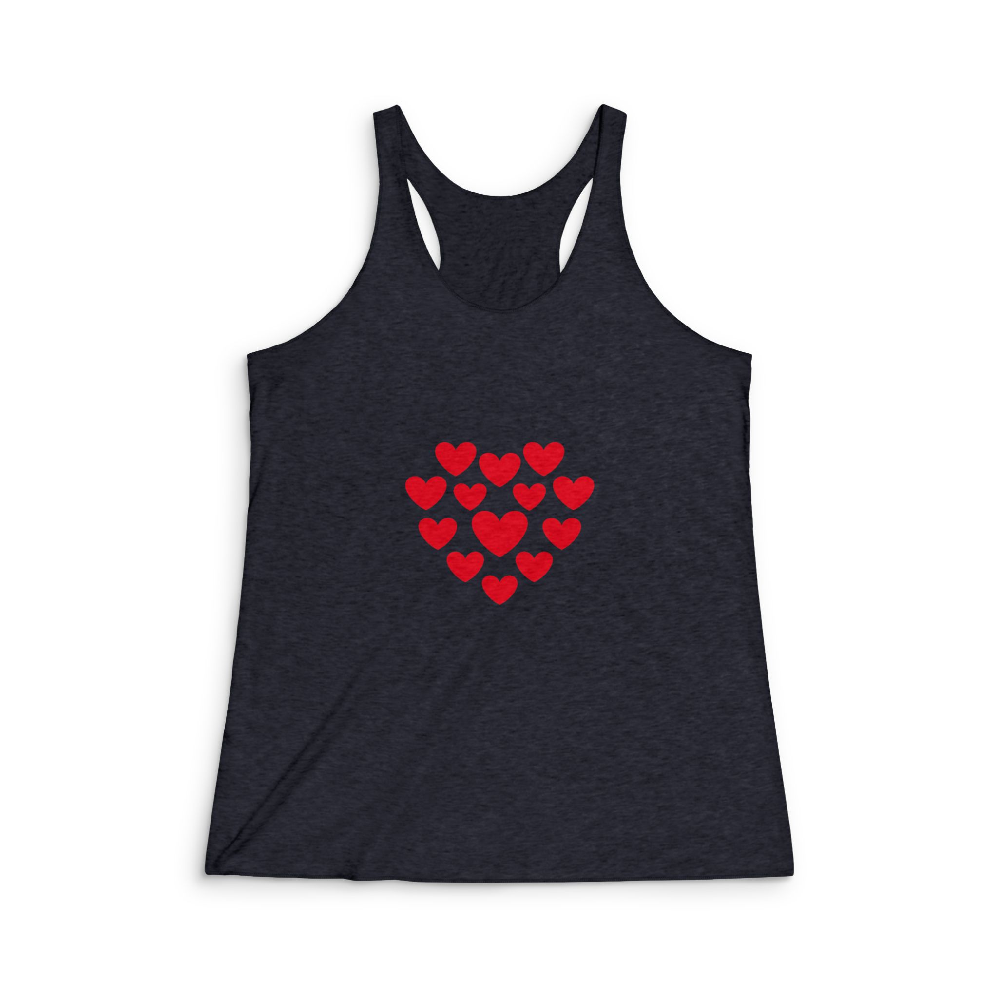 Heart Made Out Hearts Womens Tri Blend Racerback Tank - Image 2