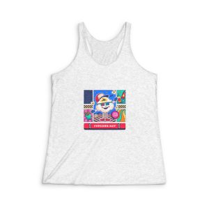 Hand Drawn National Popcorn Day Illustration Womens Tri Blend Racerback Tank