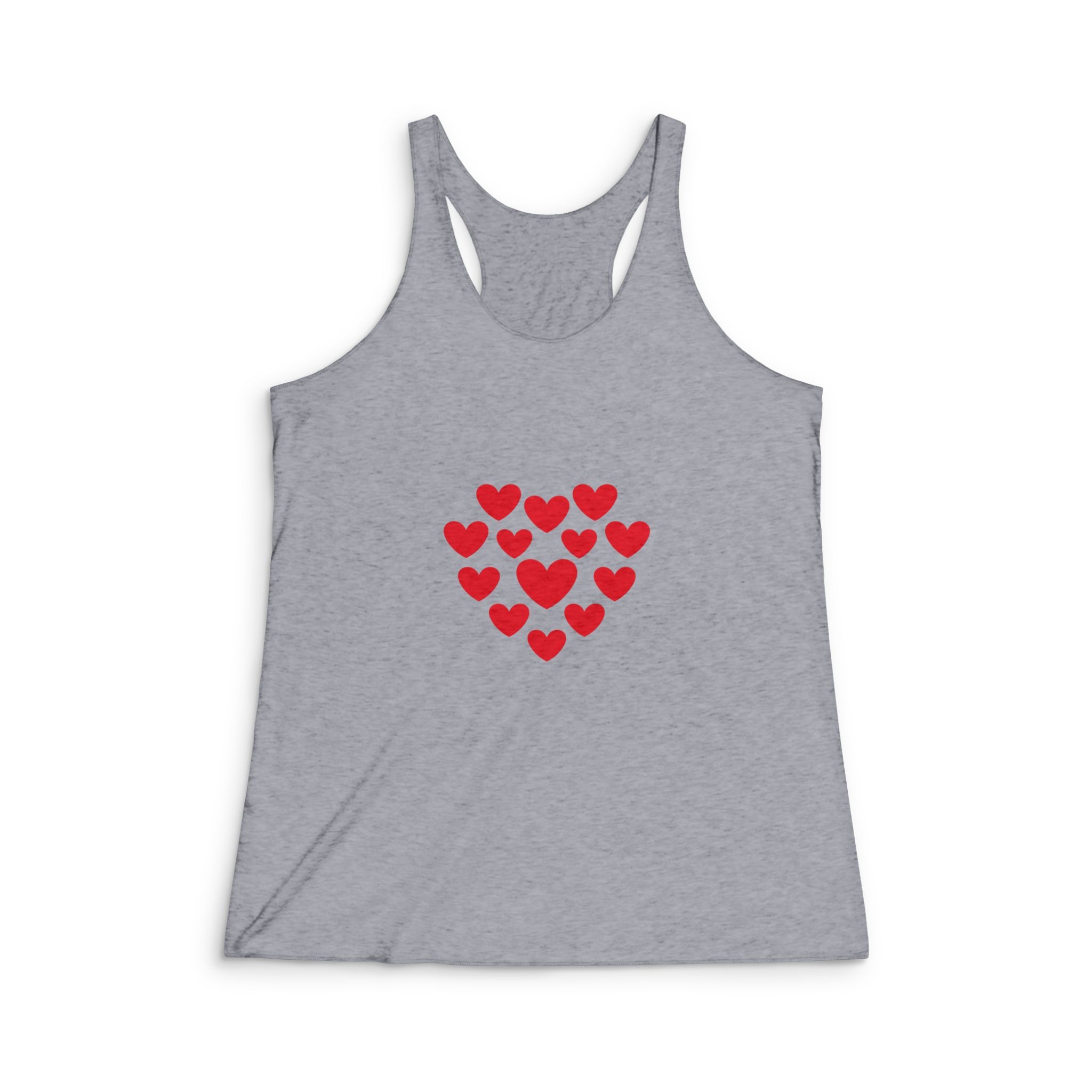 Heart Made Out Hearts Womens Tri Blend Racerback Tank - Image 4