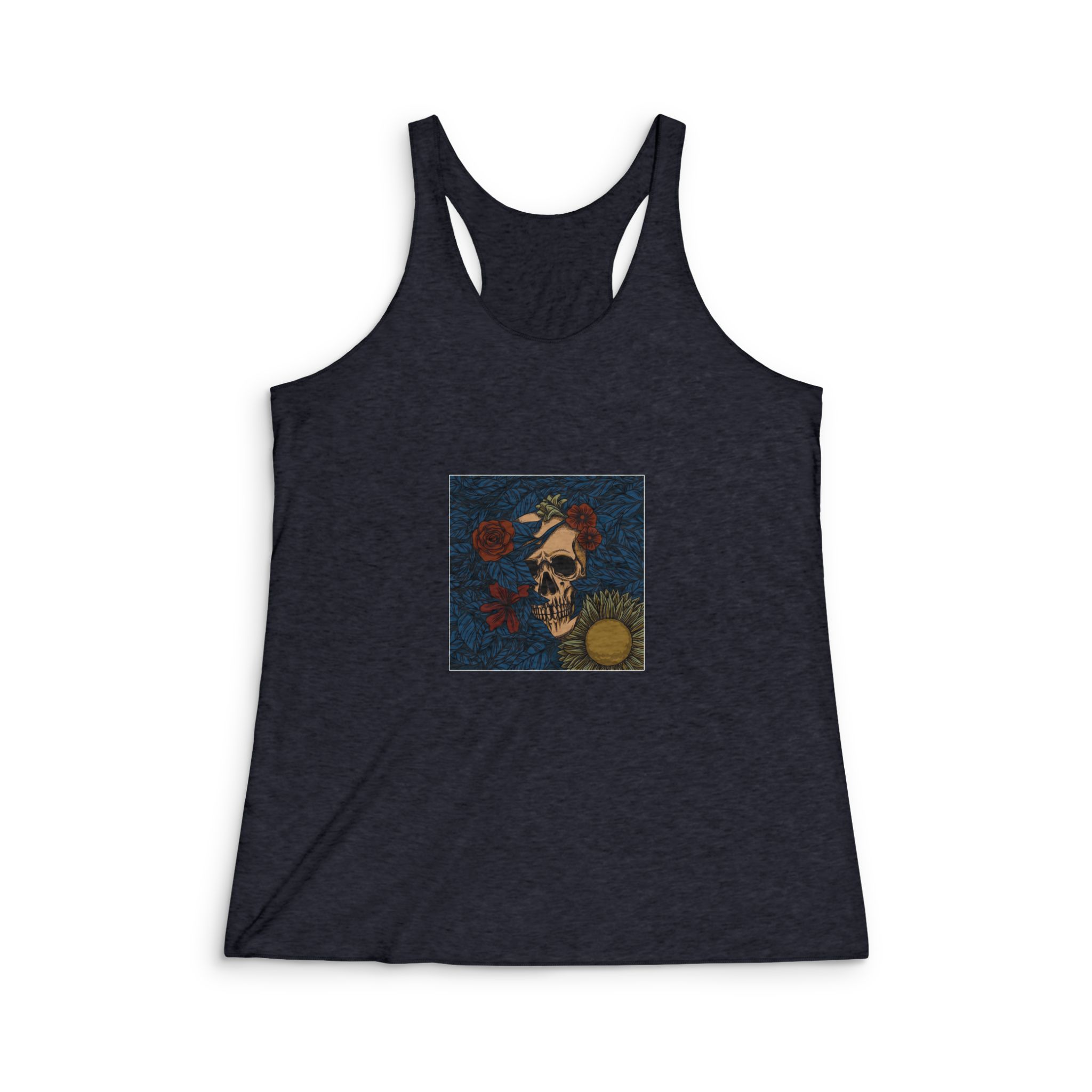 Last Night Illustration Womens Tri Blend Racerback Tank - Image 2