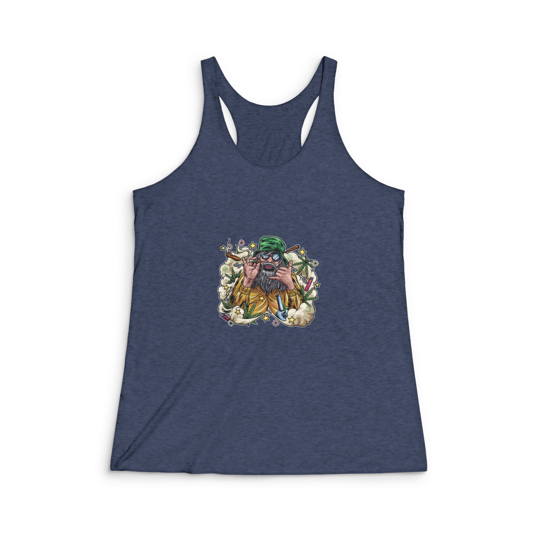 Hand Loose Illustration Womens Tri Blend Racerback Tank - Image 3