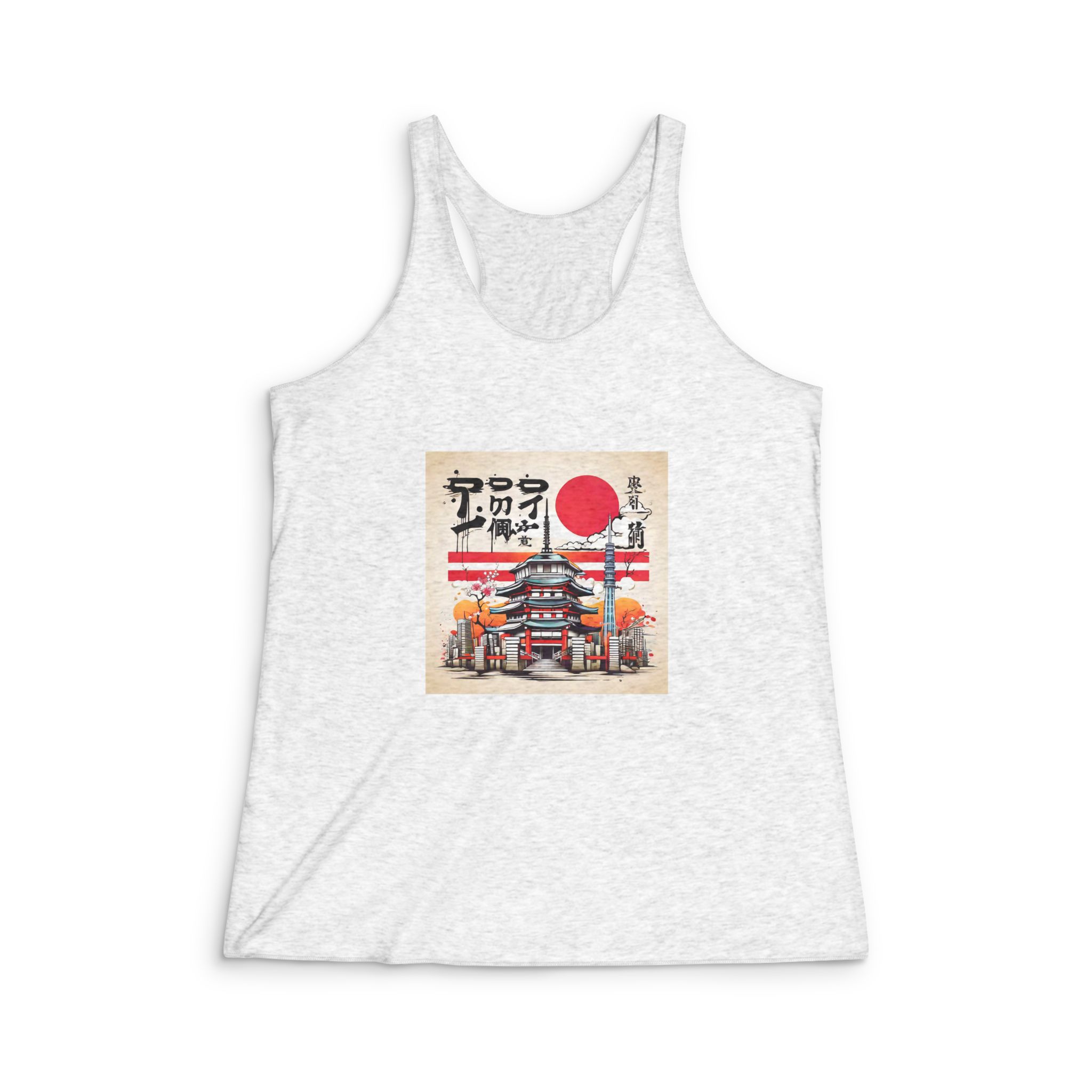 Japan V2 Womens Tri Blend Racerback Tank