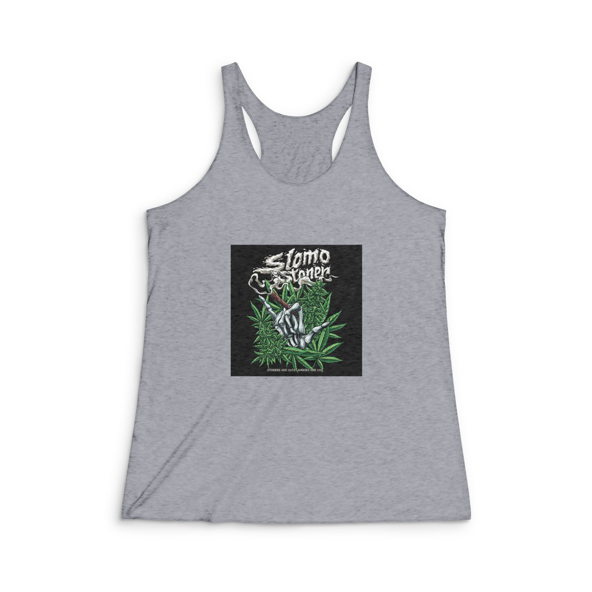 Hangloose Nugs With Text Illustration Womens Tri Blend Racerback Tank - Image 4
