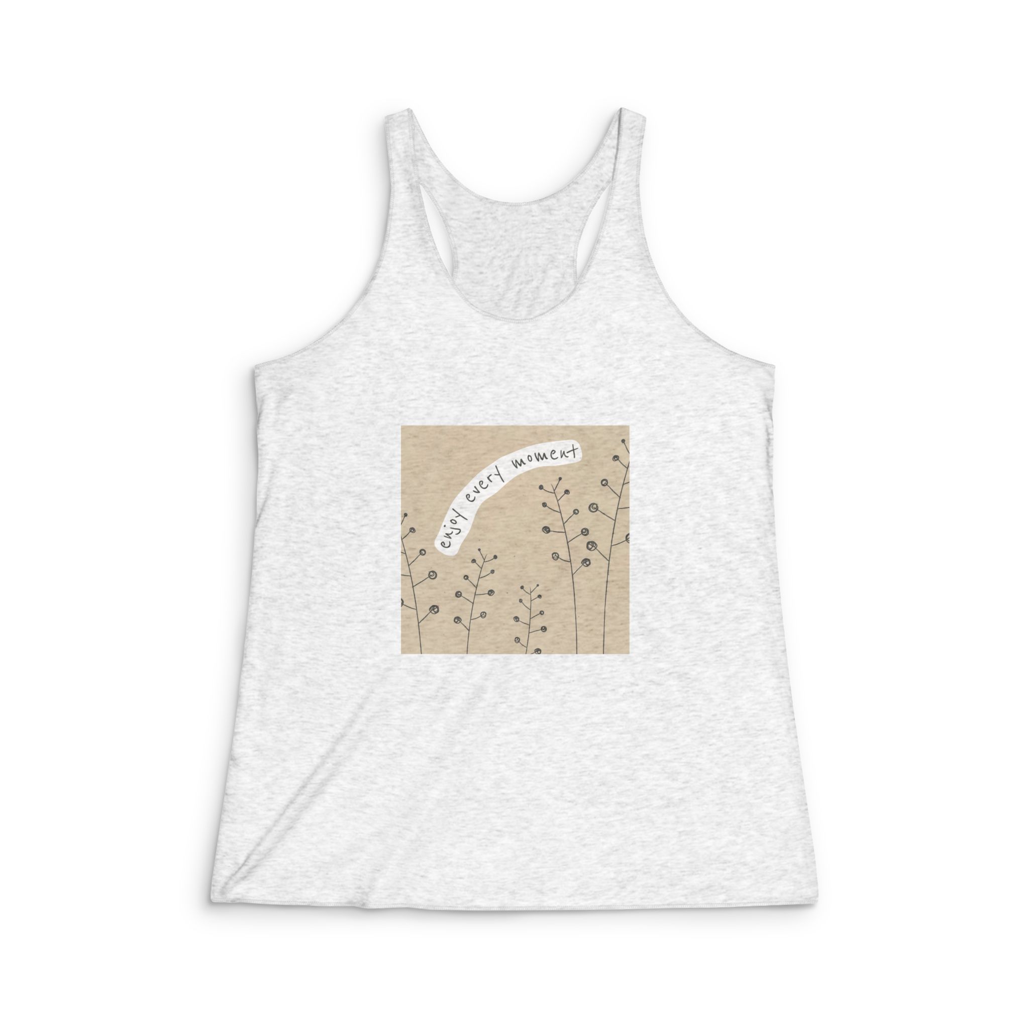 Enjoy Every Moment 2 Womens Tri Blend Racerback Tank