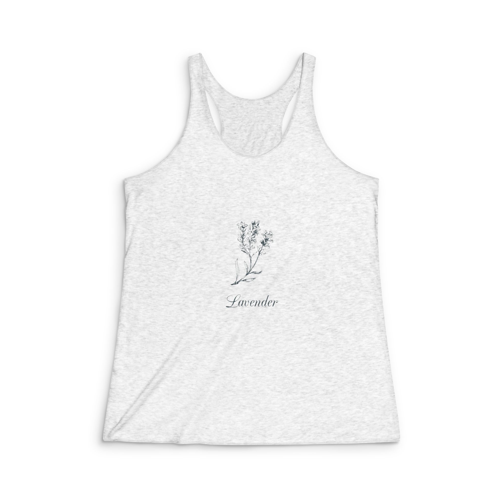 Lavender Womens Tri Blend Racerback Tank