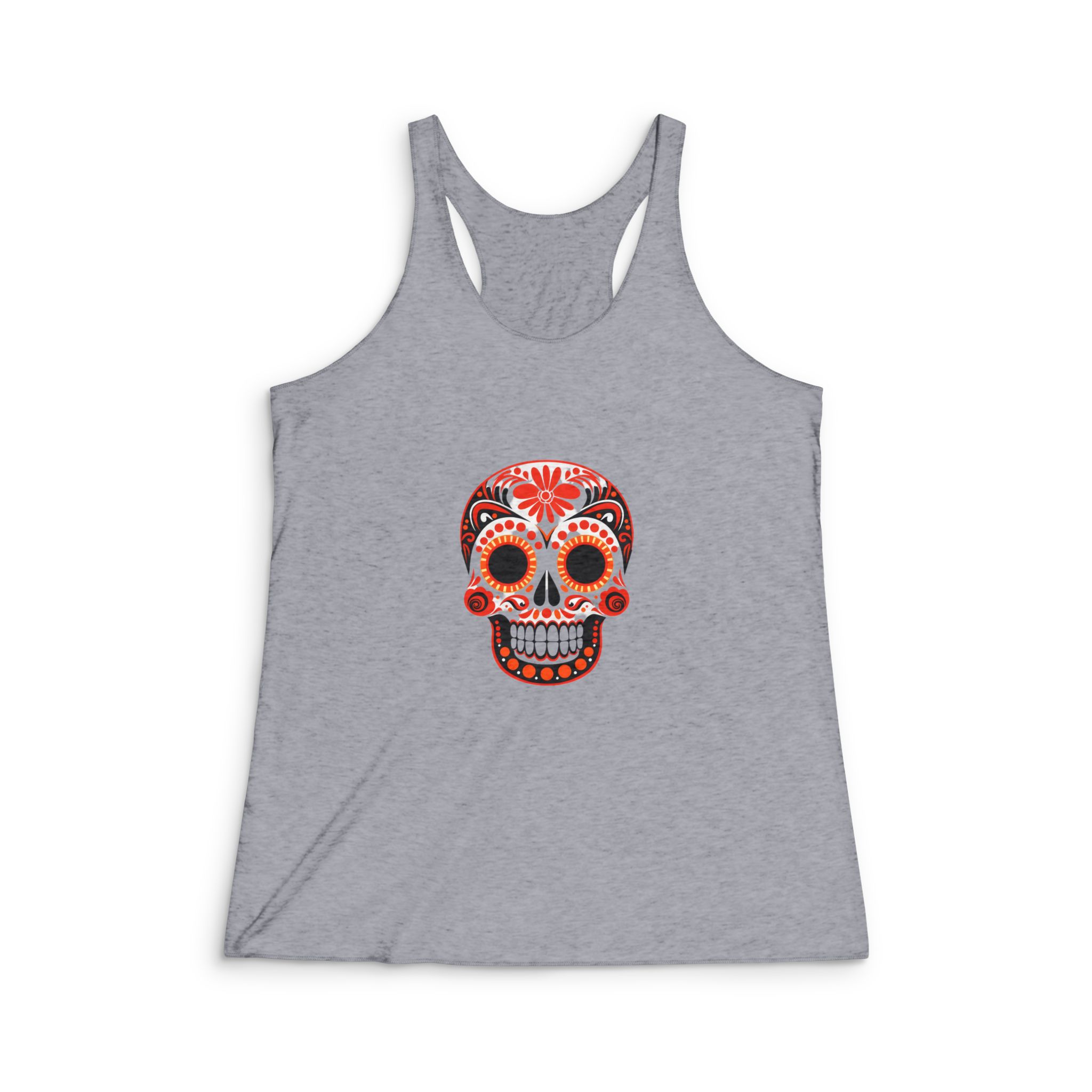 Colorful Day Dead 171601 Womens Tri Blend Racerback Tank - Image 4