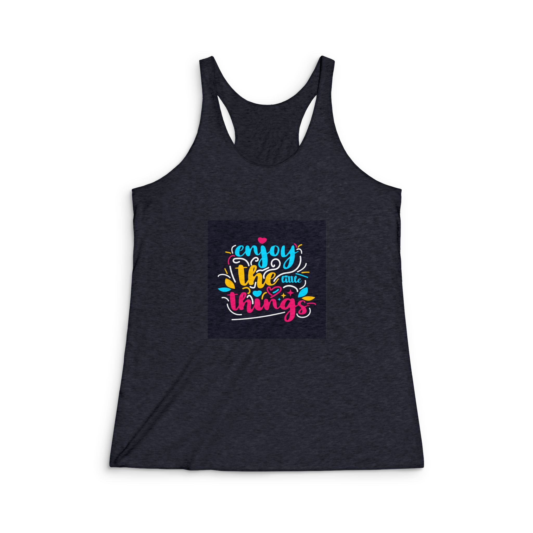 Enjoy the Little Things Copia Womens Tri Blend Racerback Tank - Image 2