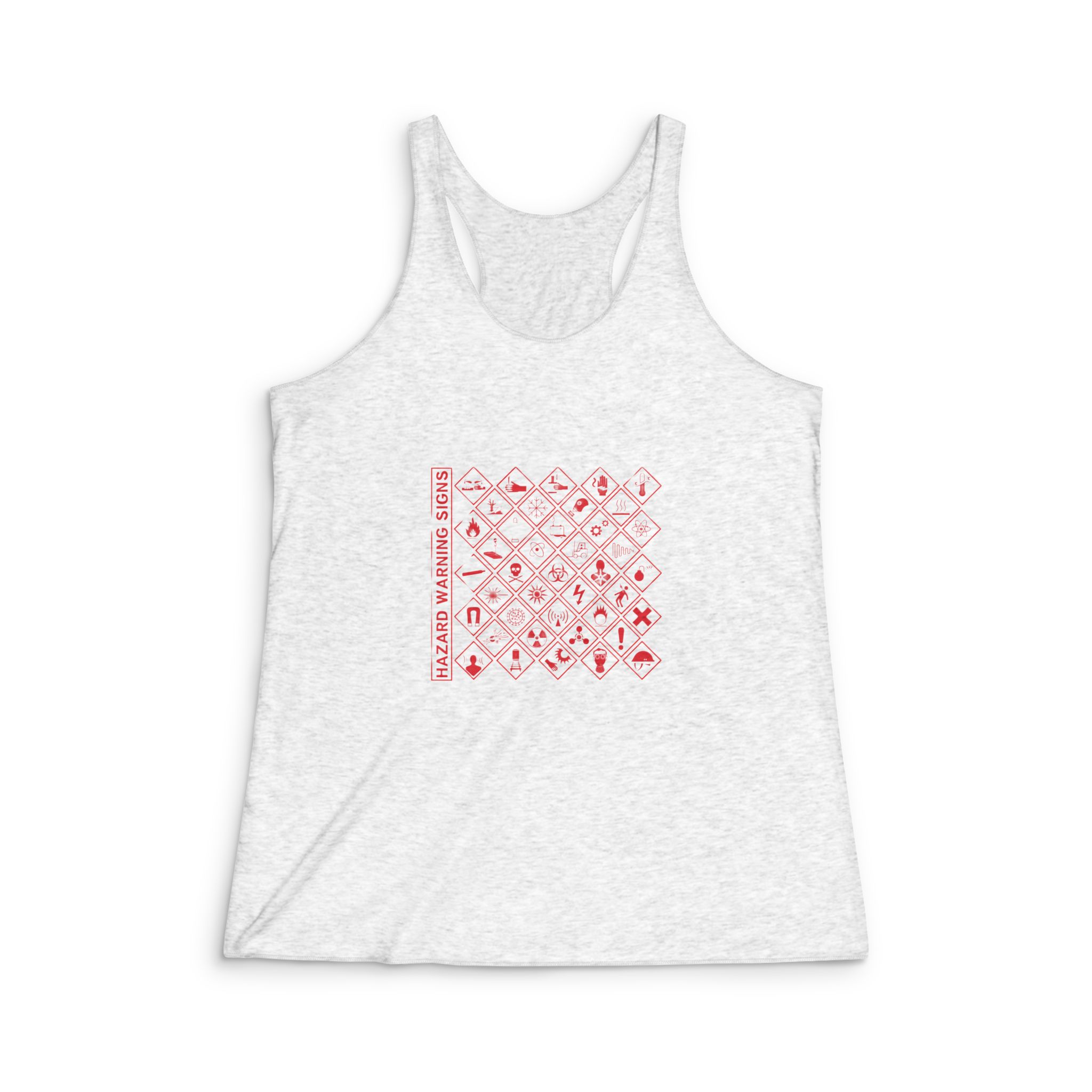 Hazard Warning Signs Womens Tri Blend Racerback Tank