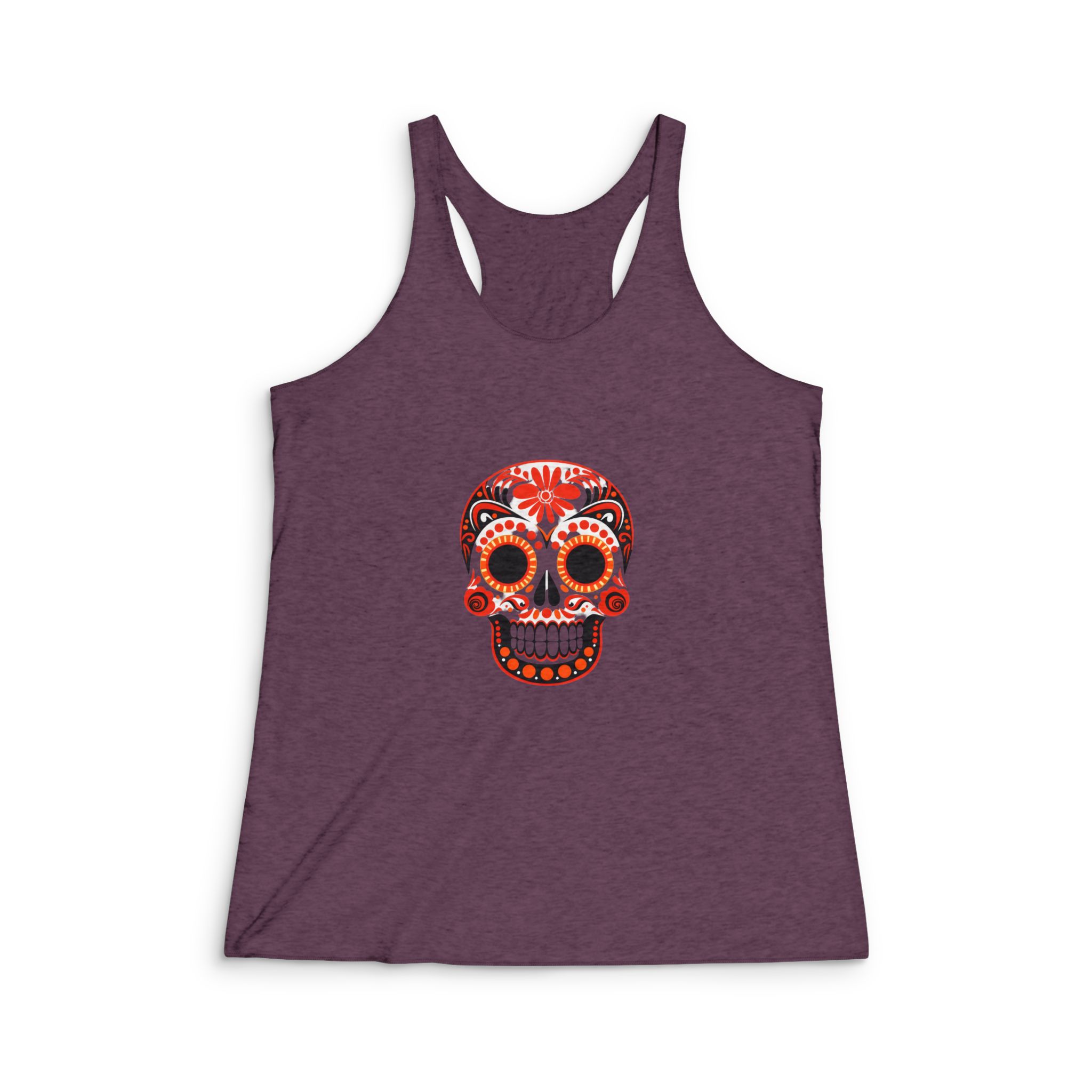 Colorful Day Dead 171601 Womens Tri Blend Racerback Tank - Image 5