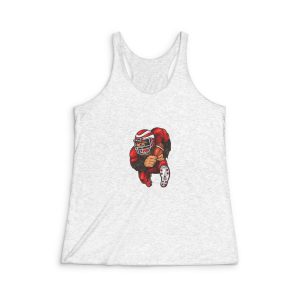 Gorilla Mascot American Football Illustration Womens Tri Blend Racerback Tank