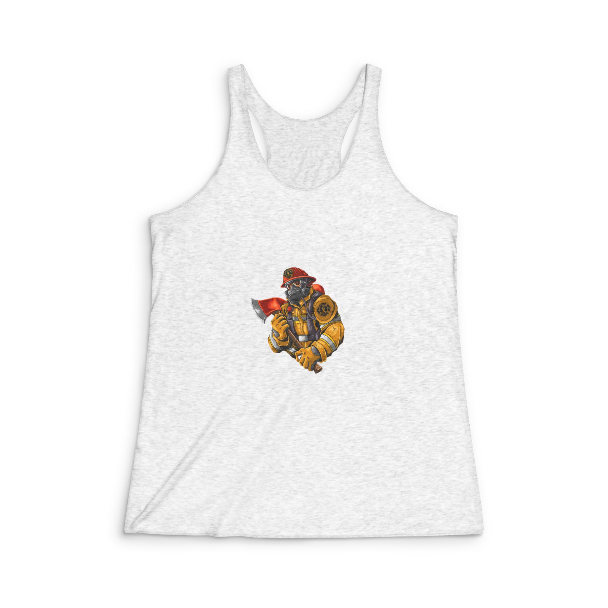 Firefighter Womens Tri Blend Racerback Tank