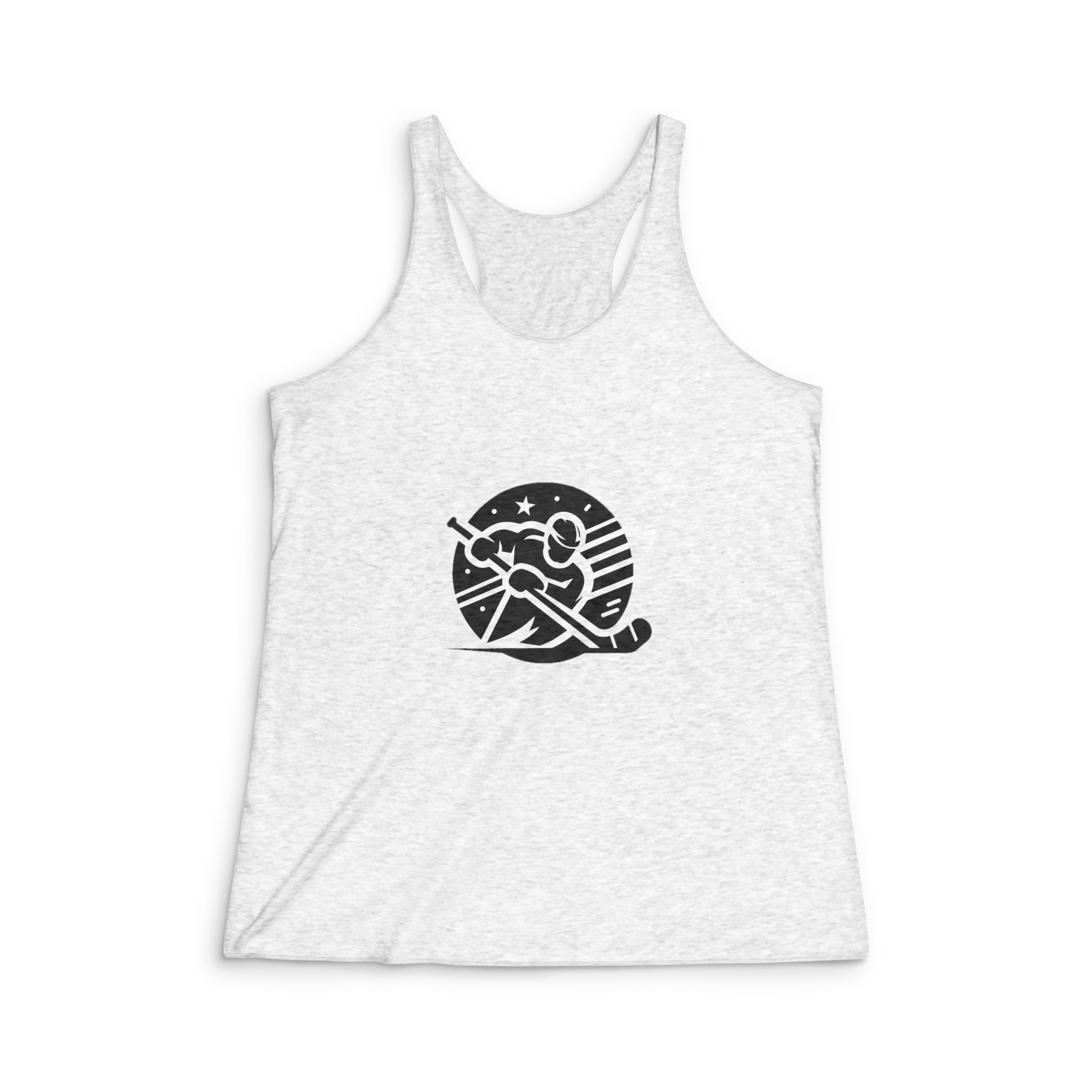Hockey Icon Womens Tri Blend Racerback Tank