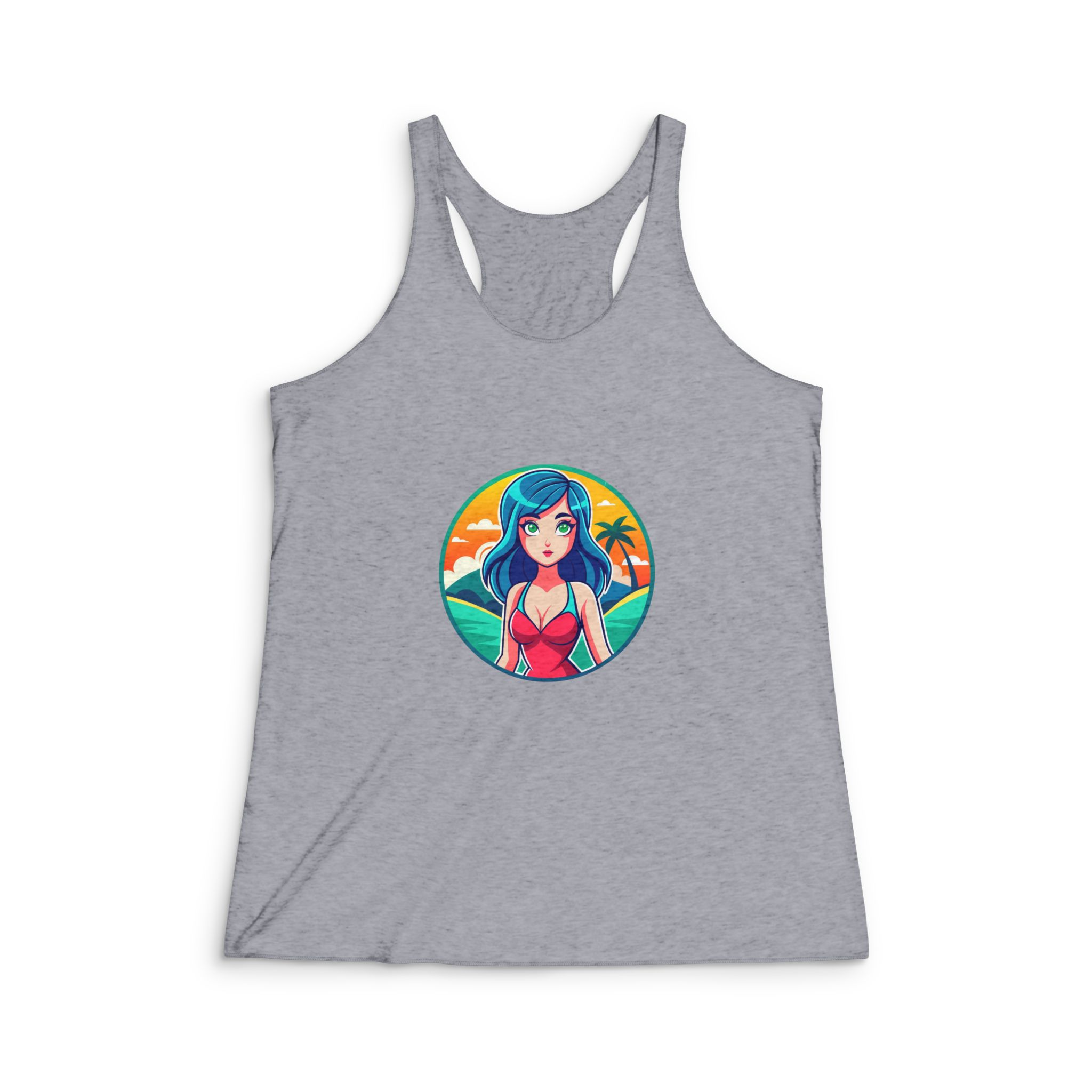 Original Design 99AA8F Womens Tri Blend Racerback Tank - Image 4