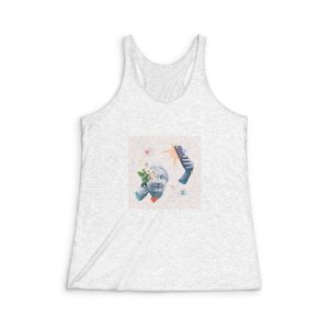 Creative Social Media Blogger Greek Statue Media Mix Post Womens Tri Blend Racerback Tank