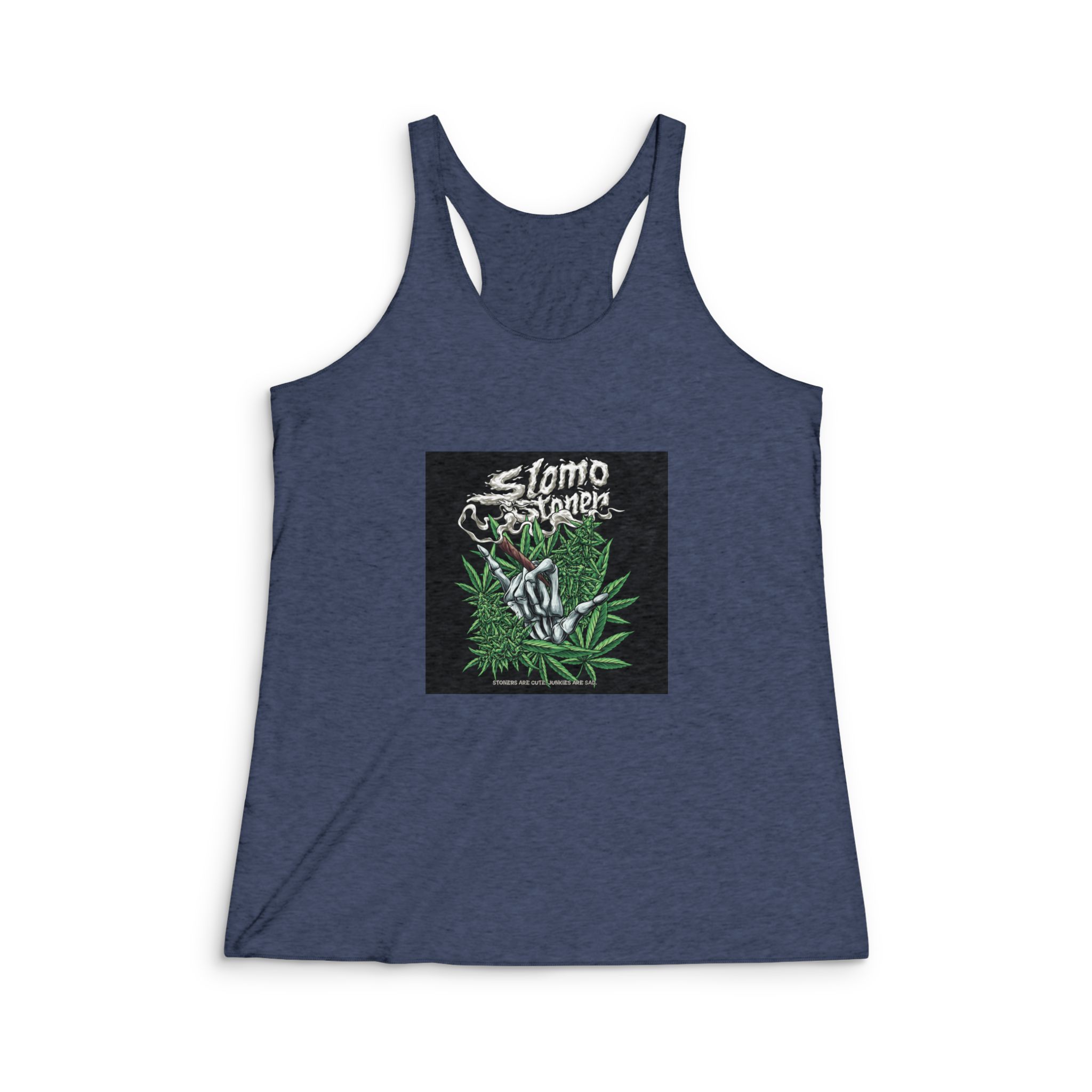 Hangloose Nugs With Text Illustration Womens Tri Blend Racerback Tank - Image 3